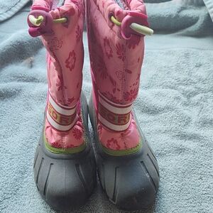 Sorel Kids Pink Floral Boots
